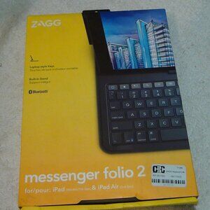 ZAGG Apple iPad 10.2/iPad 10.5" iPad Air 3rd Gen Messenger Folio 2 Keyboard